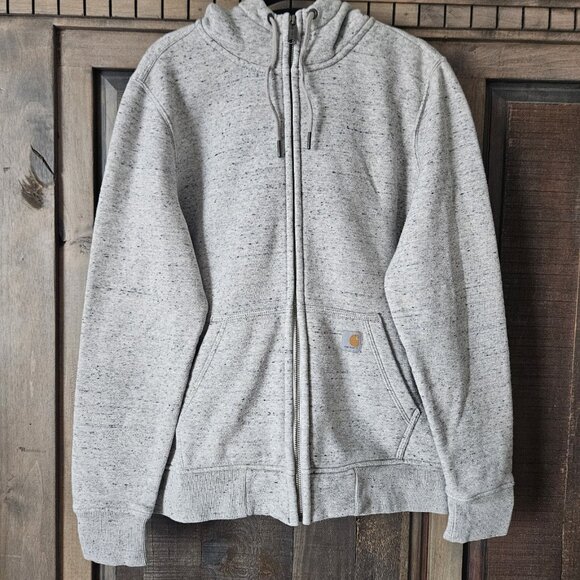Carhartt Jackets & Blazers - Carhartt Hoodie Womens L 11-14 Grey Clarksburg Full Zip Sweatshirt Pullover